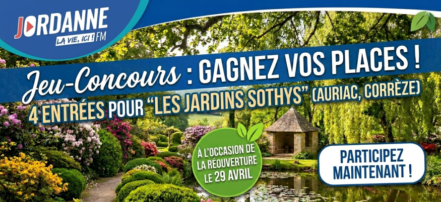 Gagnez vos entrées pour les Jardins Sothys à Auriac en Corrèze